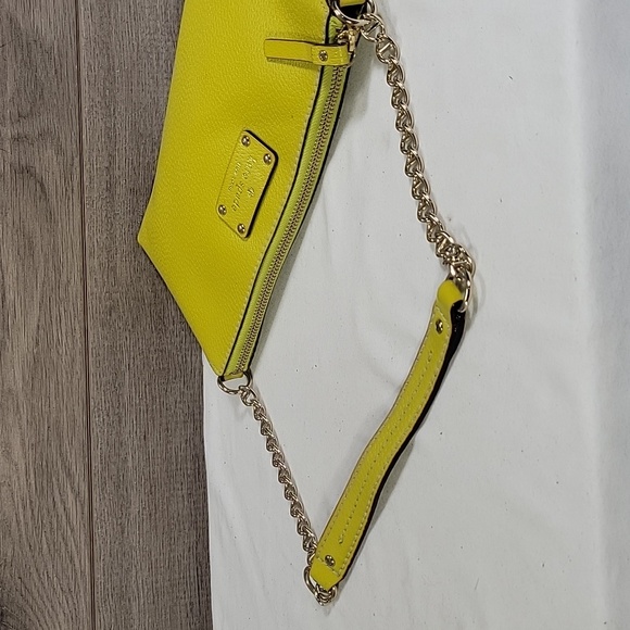 Kate Spade Lime Green Clutch with Gold Chain Bag